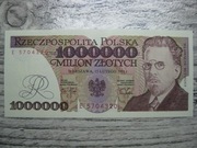 BANKNOT RP 1 MILION 1000000 ZŁOTYCH 1991 ROK SERIA E REYMONT UNC