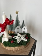 Stroik na świąteczny stół - średnica 20 cm handmade