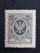 Opłata Stemplowa 40 gr ** 1927r.
