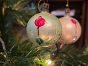 Stare bombki z okresu PRL ręcznie malowane 12 sztuk