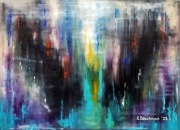 Obraz olejny "Ukryta głębia" płótno, abstrakcja