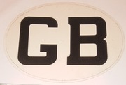 NAKLEJKA TURYSTYCZNA ,, GB ,, LATA 80
