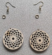 Kolczyki handmade baza decoupage kol24