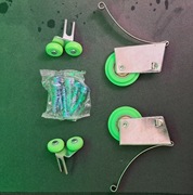 prowadnice do drzwi przesuwnych - komplet z rolkami i śrubami 