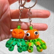 Brelok Breloczek do kluczy, plecaka Dynia Halloween 3D FLEXI zestaw 2szt