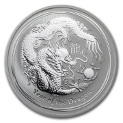 Srebrna moneta Rok Smoka / Lunar II Dragon 1 Oz 2012