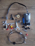 Elementy Lego Technic, silnik, pompa, światła i inne