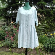 Sukienka Carry XL 42 XXL 44 zielona turkusowa czarne kropki groszki