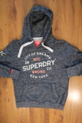 Bluza Superdry r. L szara z kapturem nyc bronx bawełna 