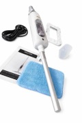 Mop parowy 2w1 z mikrofibrą , biały, komplet akcesoriów