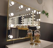 Lustro do makijażu BEAUTY Tafla Złota ramka 90/70  GlamourLustra 