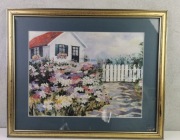 Dom w Kwiatach – Obraz na Ścianę Wymiary: 45x53 cm, dekoracyjny akcent