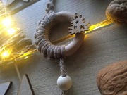 Ozdoba świąteczna w stylu Boho, eko bombka 048