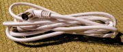 Kabel przewód antenowy biały 75Ohm kątowy 2 metry