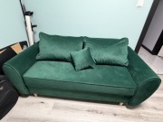 Rozkładana Sofa w kolorze butelkowa zieleń! Stan idealny!