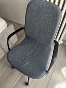 Fotel obrotowe krzesło biurowe LANGFJALL IKEA niebieski