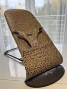 Leżaczek Babybjorn Bliss Woven- beige/ Dark grey print