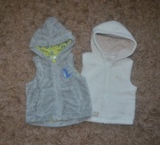 2x puchaty Bezrękawnik rozm.80