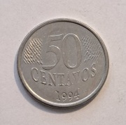 127. Moneta Brazylia 50 centavos 1994 rok