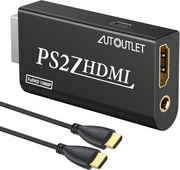 Konwerter PS2 na HDMI, adapter PS2 na HDMI, z wyjściem audio 3,5 mm