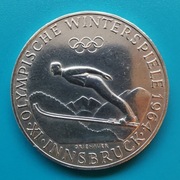 50 szylingów 1964 Austria  Igrzyska w Innsbrucku  Srebro 0,900 waga 20 g