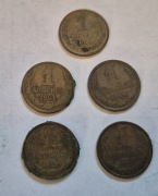5 monet 1 kopiejka ZSRR 1979-1987