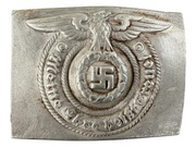 Wczesna klamra pasa podoficera i szeregowego Waffen SS z alpaki - ORYGINAŁ