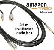Przedłużacz audio jack 3,6 m Amazon Basics 