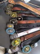 Pas paski kowbojskie cowboy country metalowe klamry szerokie 