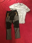 spodnie trekkingowe turystyczne męskie r.L grafit + koszula RESERVED