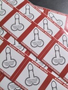 Naklejki Karny ku*as karny za złe parkowanie 200 sztuk 