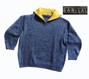 Barisal cudny ciepły sweter melanż z wełną L/XL