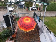 Parasol ogrodowy / plażowy fi 200 cm z metką