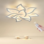 Lampa sufitowa LED 60 W, ściemnialna lampa sufitowa do sypialni z pilotem