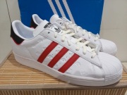 męskie białe skórzane sneakersy Adidas Superstar 46 2/3 wkładka 30 cm nowe