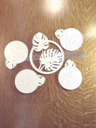 Podkładki pod kubek i dzbanek biały lakier