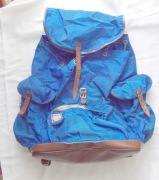 prl plecak turystyczny, niebieski plecak vintage, retro plecak granatowy
