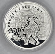 Kolekcjonerska moneta 10zł 450 lat poczty polskiej 