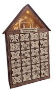 Kalendarz adwentowy, drewniany, z oświetleniem , dekoracja świąteczna 