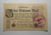 Stary banknot2 Miliony  Marek 1923 rzadki