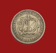 Moneta 100 milów 1955, Cypr