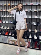 Bluzka polo tshirt Adidas liliowy kołnierzyk M