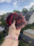 Podkładki pod kubek w kształcie kota/misia zrobione na szydełku