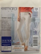 Piękne spodnie damskie ESMARA rozmiar EUR 34 - kolor biały, NOWE