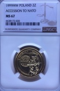 2 ZŁ 1999 NATO NGC MS67 ! 2 MAX RZADKOŚĆ 