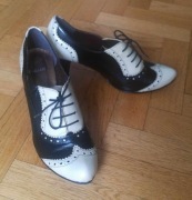 Spectatory na obcasie al capone skóra damskie r 39