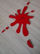 Zegar na sciane duzy. recznie wykonany kleks metal