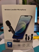 Bezprzewodowe mikrofony Wireless Lavalier, czarne