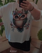 Bluzka duży kolorowym sowa 50/52