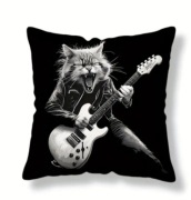 2 sztuki poszewki na poduszkę 45x45 cm rockowy kot